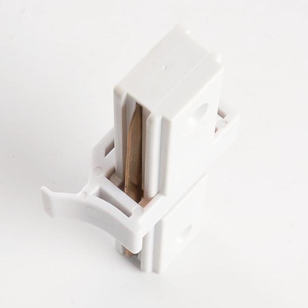 Коннектор прямой белый для шинопровода фото 2
