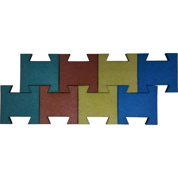 Плитка резиновая «Ласточкин хвост» 240х240х25 мм в ассортименте ОПТ фото 1