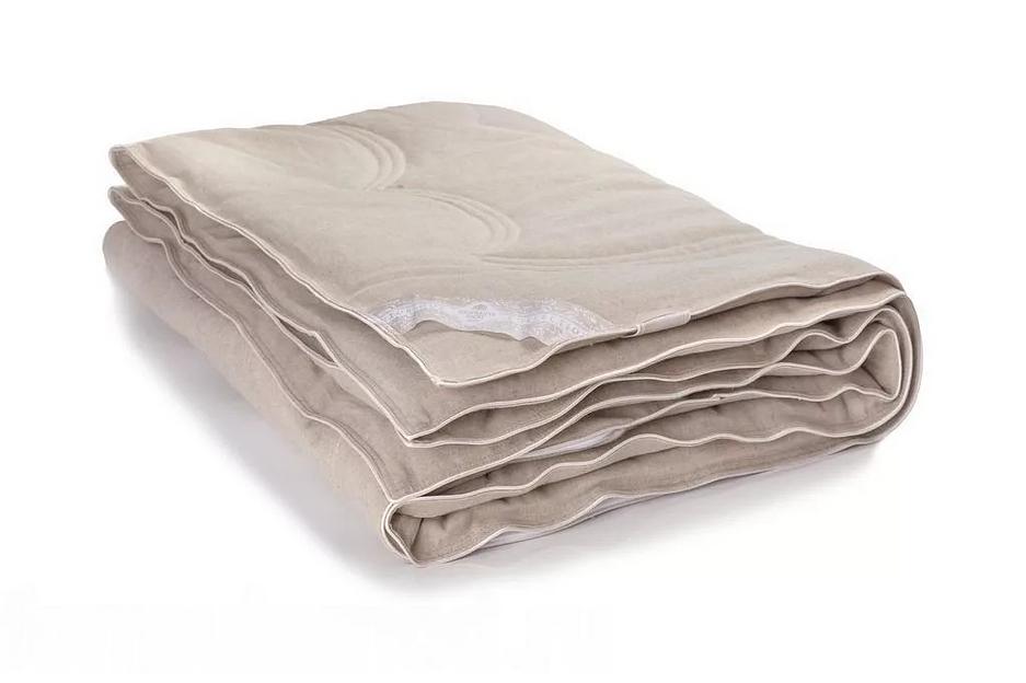 Одеяло 215х200 см «Лайт» лён с кантом и замком ОПТ фото 1