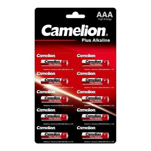Camelion Plus Alkaline BL1x10 LR03 отрывные (LR03-BP1x10P, батарейка,1.5В) (10 шт. в уп-ке) фото 1