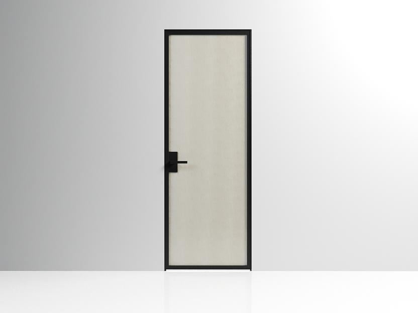 Межкомнатная дверь Linum, декоративный триплекс DX-928 (Рогожка) на заказ фото 2