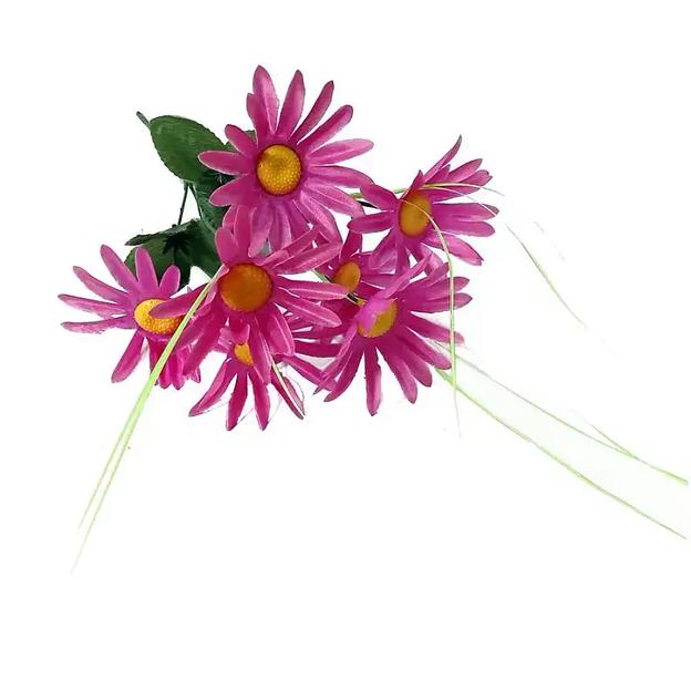 Букет с ромашками 7 голов 32см 343-655 фото 1