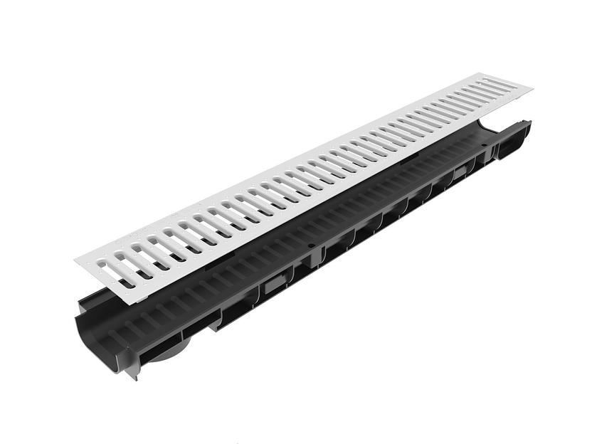 Решётка водоприёмная Gidrolica Standart РВ-10.13,6.100 штампованная стальная оцинкованная с отверстиями для крепления кл. А15 фото 2