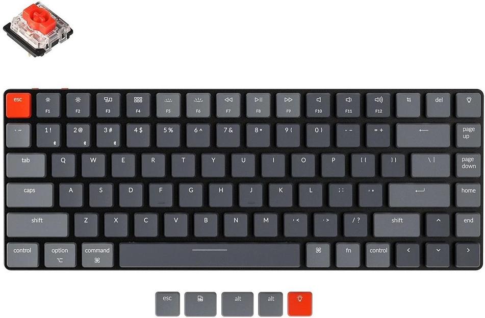 Клавиатура Keychron K3 84 Key Low Profile Gateron White LED Red фото 1
