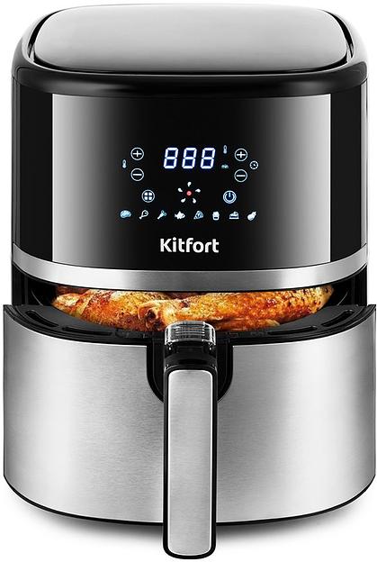 Аэрогриль Kitfort КТ-2221 черный/серебристый фото 6