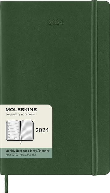 Еженедельник Moleskine CLASSIC SOFT WKNT Large 130х210мм датир.12мес 144стр. мягкая обложка зеленый фото 7