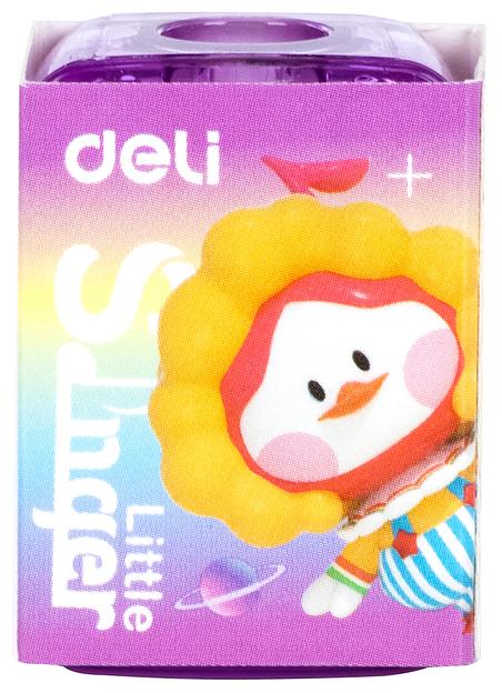 Точилка для карандашей ручная Deli EH552 Little Singer 1 отверстие пластик ассорти коробка фото 2