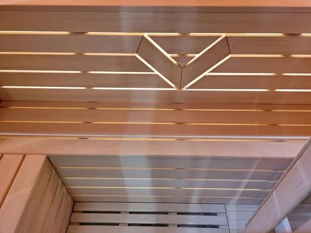 Финская сауна со стеклянным фасадом «Премиум» фото 6