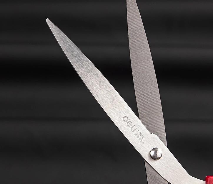 Ножницы Deli EM611 офисные 210мм ручки пластиковые сталь ассорти чехол с европод. фото 2