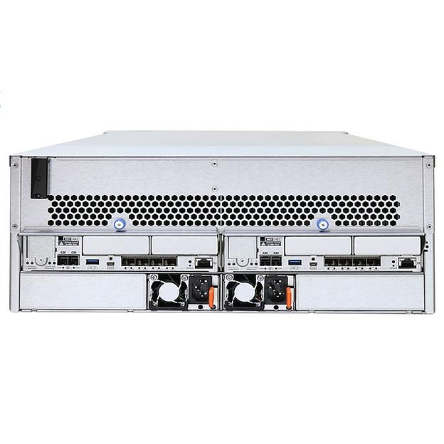 Сетевой накопитель Infortrend CS 2060D-J 4U/60bay, scale-out NAS, dual nodes subsystem including 2x4 Core CPU, 128GB (8x16GB), 8x10GbE(SFP+), 4x12Gb/s SAS EXP. Ports, 2x(PSU+FAN), 2x(SuperCap.+flash), 60 x 3.5" drive trays and rackmount kit, scale out to фото 4