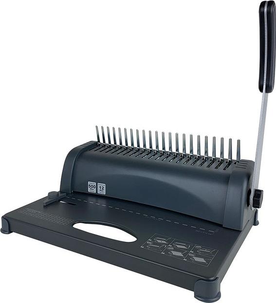 Переплетчик Heleos БП-12 A4/перф.12л.сшив/макс.450л./пластик.пруж. (6-51мм) фото 2