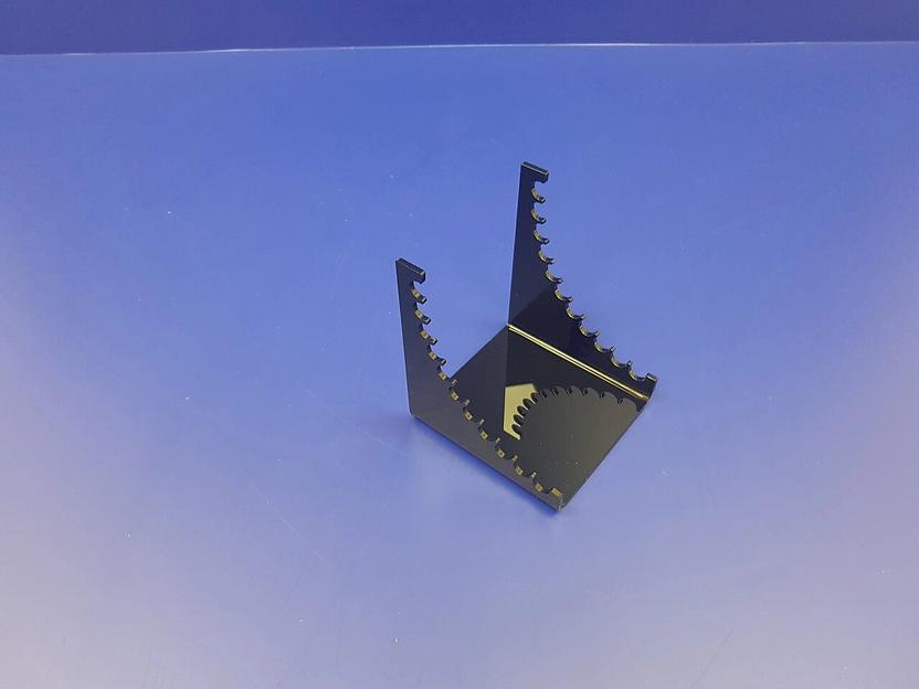 Подставка для ручек карандашей кистей11 секции (горка радиус, цвет черный) фото 6