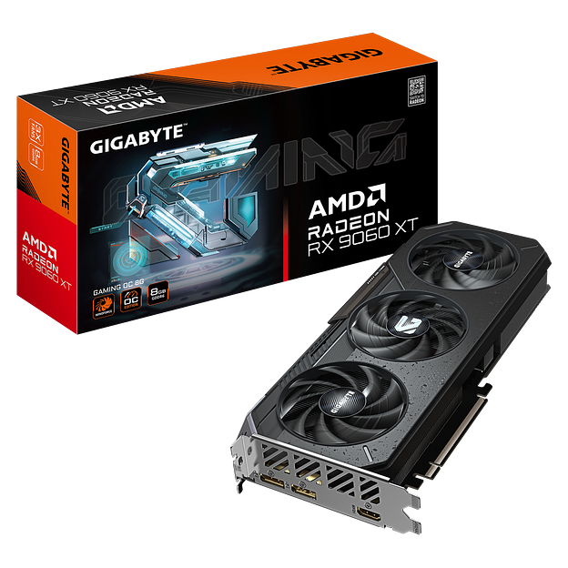 Видеокарта PCIE16 RX 9060XT 8GB GV-R9060XTGAMING OC-8GD GIGABYTE фото 1