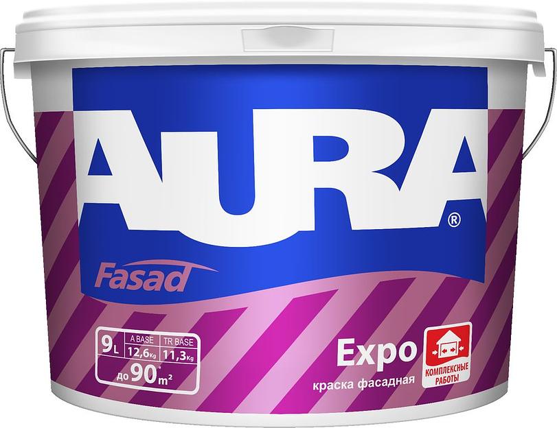 Краска фасадная "AURA Expo" База TR 9л фото 1