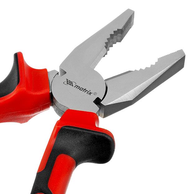 Плоскогубцы NICKEL, 180 мм, никелированные, двухкомпонентные рукоятки фото 3