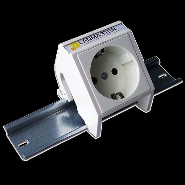 Рамка на DIN-рейку для установки вставок и электромодулей 45х45, белая (LAN-DRF-45x45-WH) фото 2