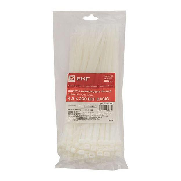 EKF plc-c-4.8x200 Хомут нейлоновый (4,8х200) (100шт.) EKF Basic фото 4
