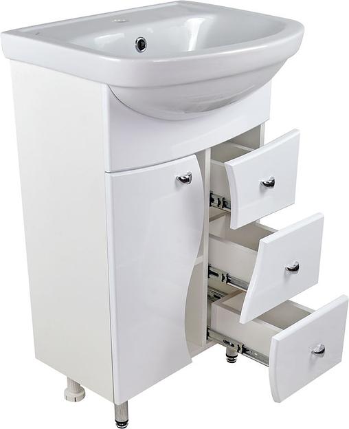 Тумба Карина 50 DORATIZ 9911.036, белая, под умывальник Акватон фото 5