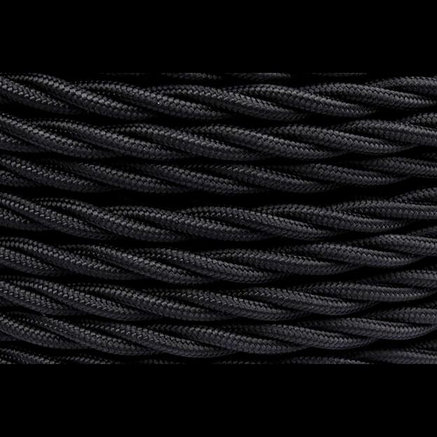 Провод ретро 2х1.5 матов. черн. (уп.50м) Bironi B1-424-73-50 фото 1