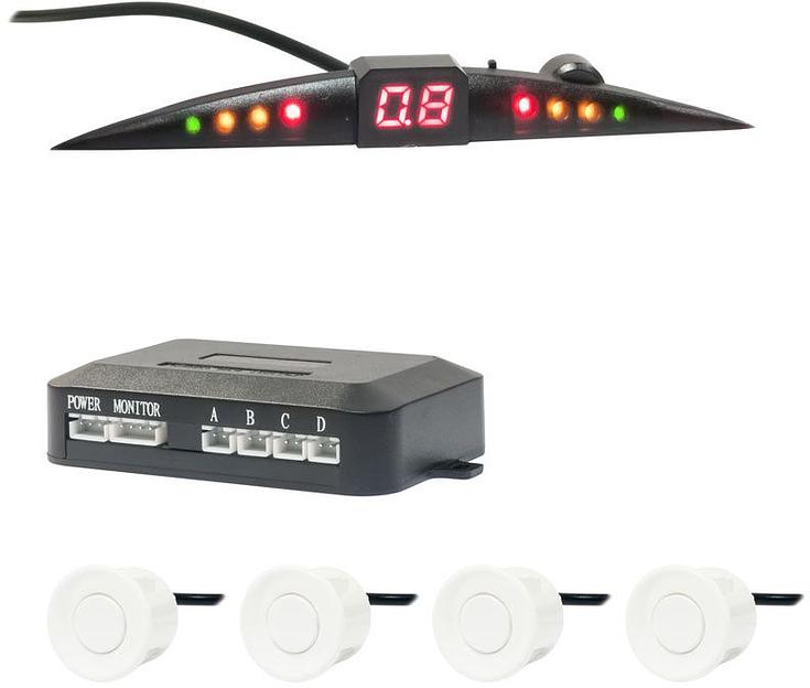 Парковочный Радар Swat PT-114W 4 датчика 22мм белый фото 1