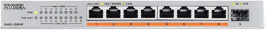Коммутатор Zyxel XMG-108HP-EU0101F 8x2.5Гбит/с 1SFP+ 8PoE++ 100W неуправляемый фото 2
