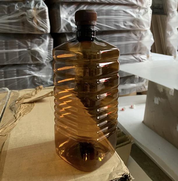 Флакон ПЭТ 1 литр - коричневая с винтовой крышкой, Опт фото 1