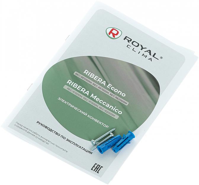 Конвектор Royal Clima Ribera Meccanico REC-R1000M 1000Вт белый фото 9