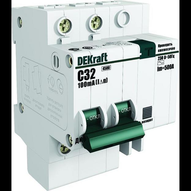 Выключатель автоматический дифференциального тока 2п (1P+N) C 20А 30мА тип AC ДИФ-101 со встроен. за фото 1