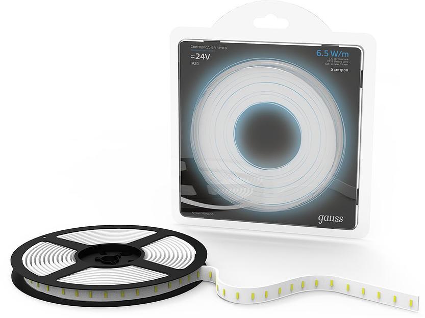 Лента светодиод. Gauss SMD 5м (312000265) фото 1