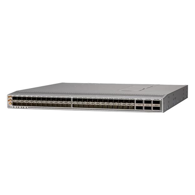 Nexus 9300 Switch with 48x 1/10/25Gb SFP+, 6x 40/100Gb QSFP28, 2x 650W PI, 4x FAN 35C PI, 1U Rackmount Rails, Layer 2/3, 6 Core CPU, DRAM 32GB, SSD 128GB фото 1