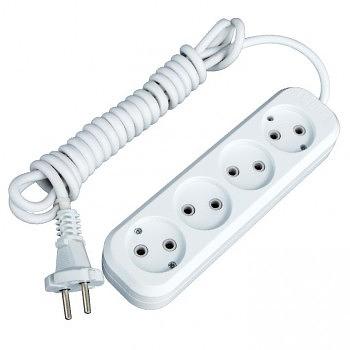 EKF UBA10-275-4-03 Удлинитель "Эксперт" 4 гнезда 3 метра 10А/2,2кВт без заземления ПВС 2х0,75 EKF PROxima фото 1