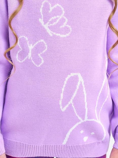 Джемпер «Зайка» сиреневый, для девочек ОПТ фото 8