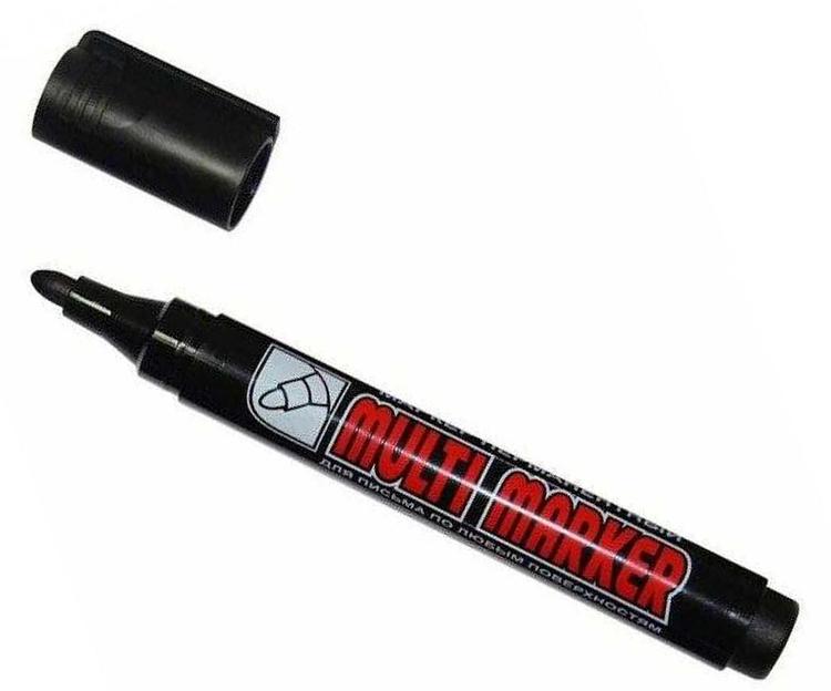 Маркер перманентный CROWN СРМ-800 Multi marker черный 3мм фото 1