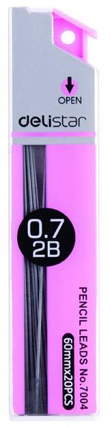 Грифель Deli E7004 0.7мм 2B (20гриф) туба фото 3