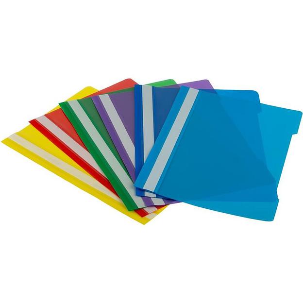 Скоросшиватель пластиковый Attache Economy A4 до 100 листов синий, 10 шт фото 2