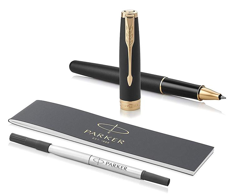 Ручка роллер Parker Sonnet Core T528 (CW1931518) Matte Black GT F черн. черн. подар.кор. фото 5