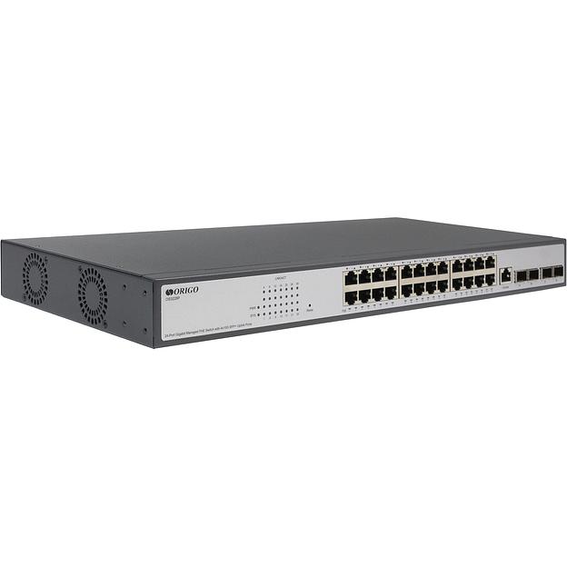 ORIGO OS3228P/250W/A1A Управляемый L2 PoE-коммутатор, 24x1000Base-T, 4x10GBase-X SFP+ фото 2