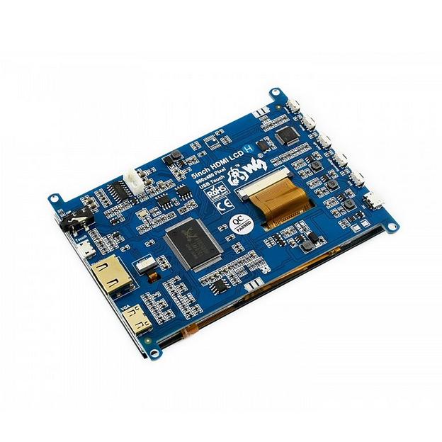 Модуль дисплея ACD18-RA417 Waveshare 5" емкостной сенсорный дисплей без корпуса, 800*480 TFT матрица, вход HDMI, питание по USB, для Raspberry Pi 3 (WS14300) фото 2