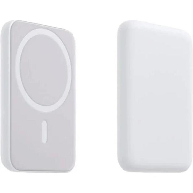 Портативное беспроводное зарядное устройство Power Bank (аккумуляторная батарея) 5000 mAh, MagSafe, белое REXANT фото 1