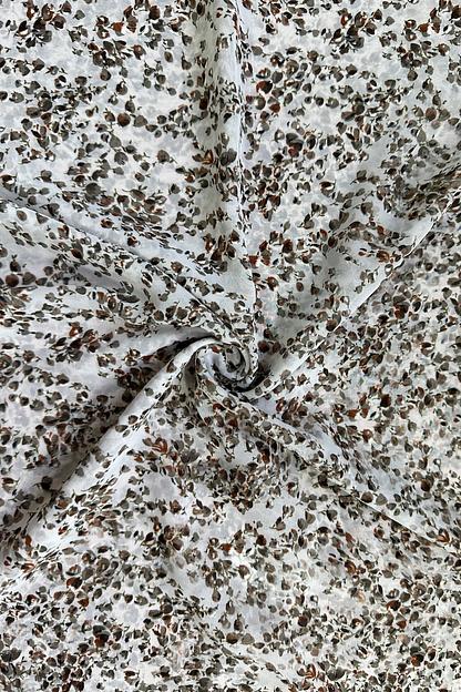 Шарф шифоновый 500/25/Белый, серый фото 1