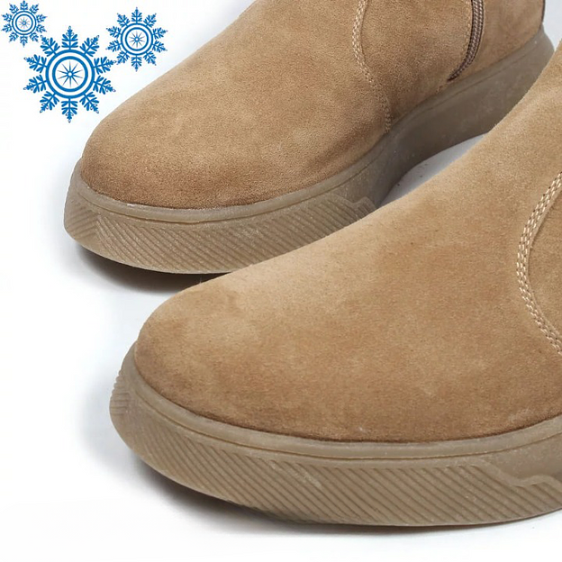 Зимние ботинки TAIS на шерстяной подкладке, арт.MT345-Ш рыжая замша ОПТ фото 9