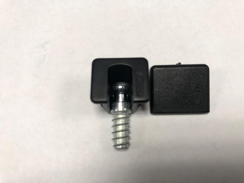 Полкодержатель Mesan mini Raffix d15мм с крышкой, черный + винт d6х11мм, саморез фото 1