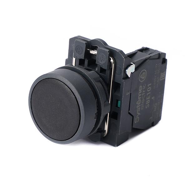 Кнопка модульная SB5 в сборе 22мм с возвратом пластик 1НО черный SE SB5AA21 фото 1