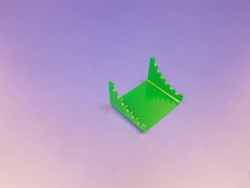 Подставка для ручек карандашей кистей 6 секции (горка радиус, цвет зеленый) фото 4