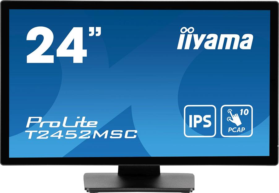 Монитор Iiyama 23.8" ProLite T2452MSC-B1 черный IPS LED 14ms 16:9 HDMI M/M матовая 1000:1 400cd 178гр/178гр 1920x1080 60Hz DP FHD USB Touch 5.6кг фото 1
