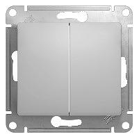 Systeme electric GSL000365 GLOSSA 2-клавишный ПЕРЕКЛЮЧАТЕЛЬ, сх.6, 10АХ, механизм, АЛЮМИНИЙ фото 5