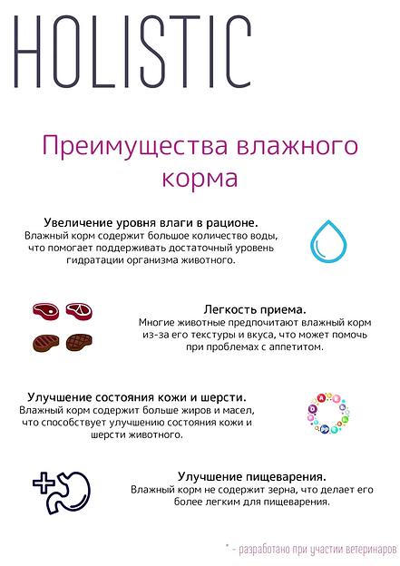 Корм для кошек влажный Holistic «Нежная индейка» 85 г ОПТ фото 4
