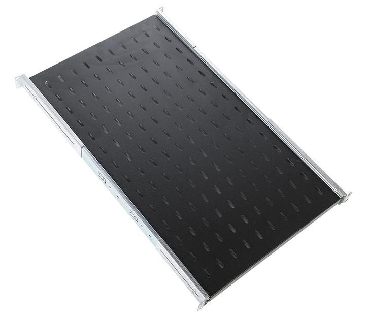 Полка выдвижная ЦМО ТСВ-58-9005 1U нагр.:30кг. 19" 582мм черный (упак.:1шт) фото 1