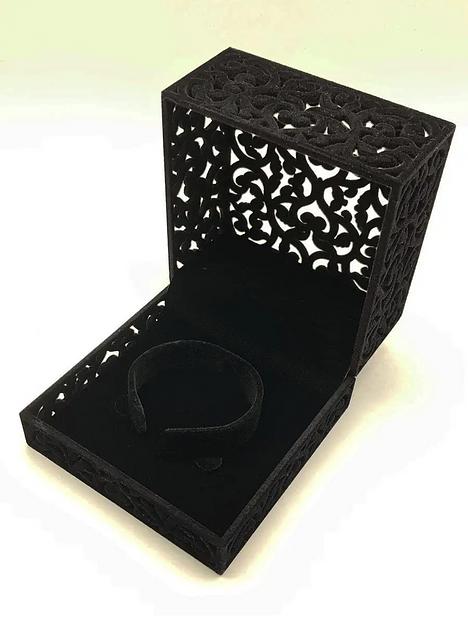 Футляр ажурный под часы и браслет (чёрный) ОПТ фото 3