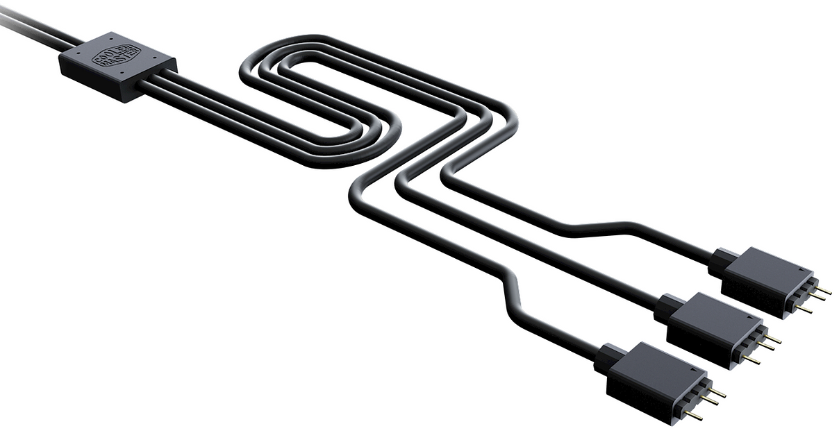 Кабель-разветвитель CoolerMaster 1 на 3 вентилятора 50 см ARGB MFX-AWHN-3NNN1-R1 фото 1